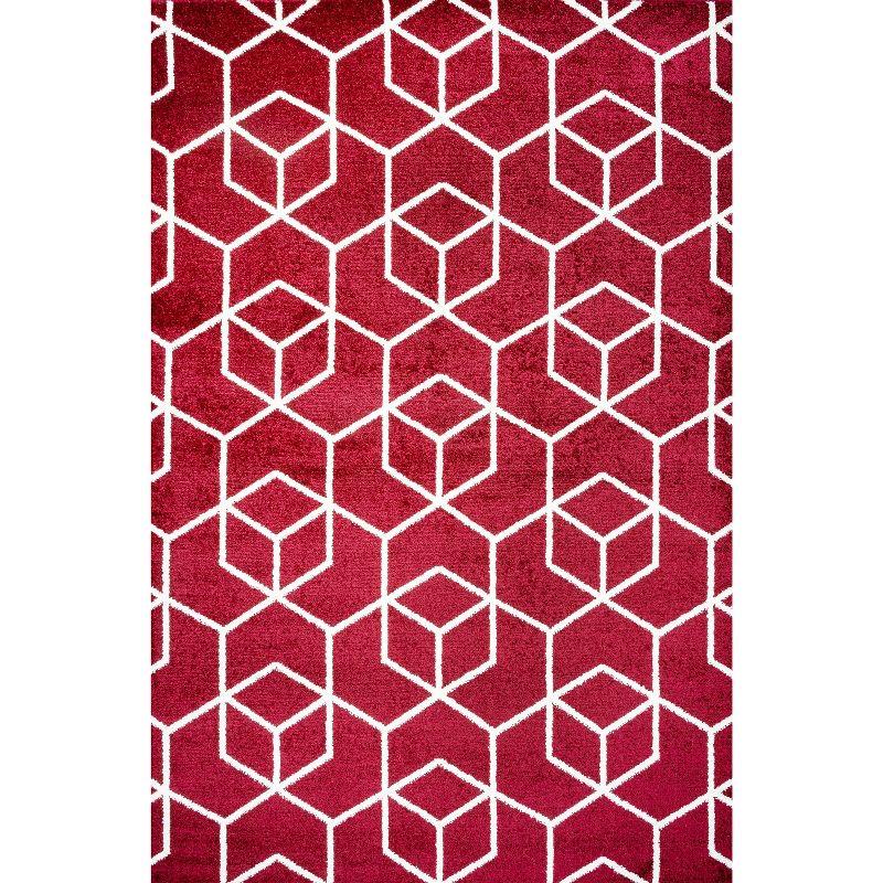 Tumbling Blocks Modern Geometric Area Rug - JONATHAN Y