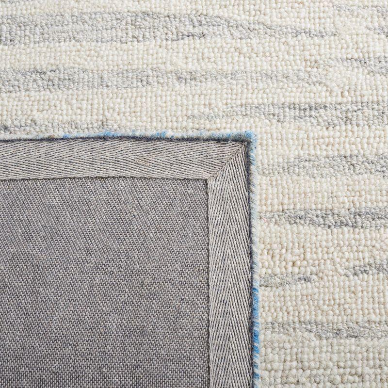 Abstract ABT926 Handmade Indoor Runner - Ivory/Dark Blue - 2'-3"x8' - Safavieh