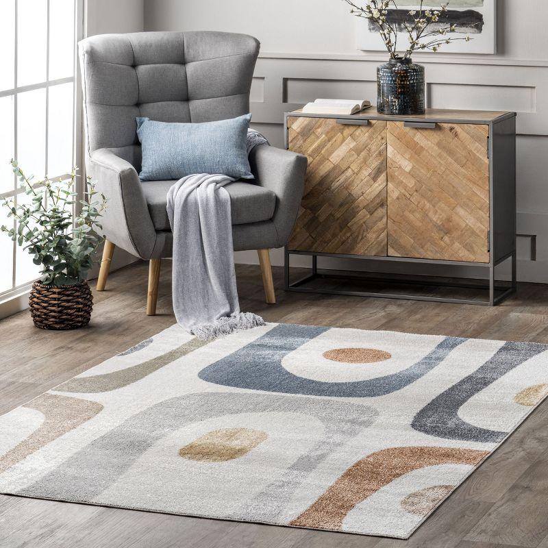 Nuloom Renee Abstract Shapes Machine Washable Indoor Area Rug