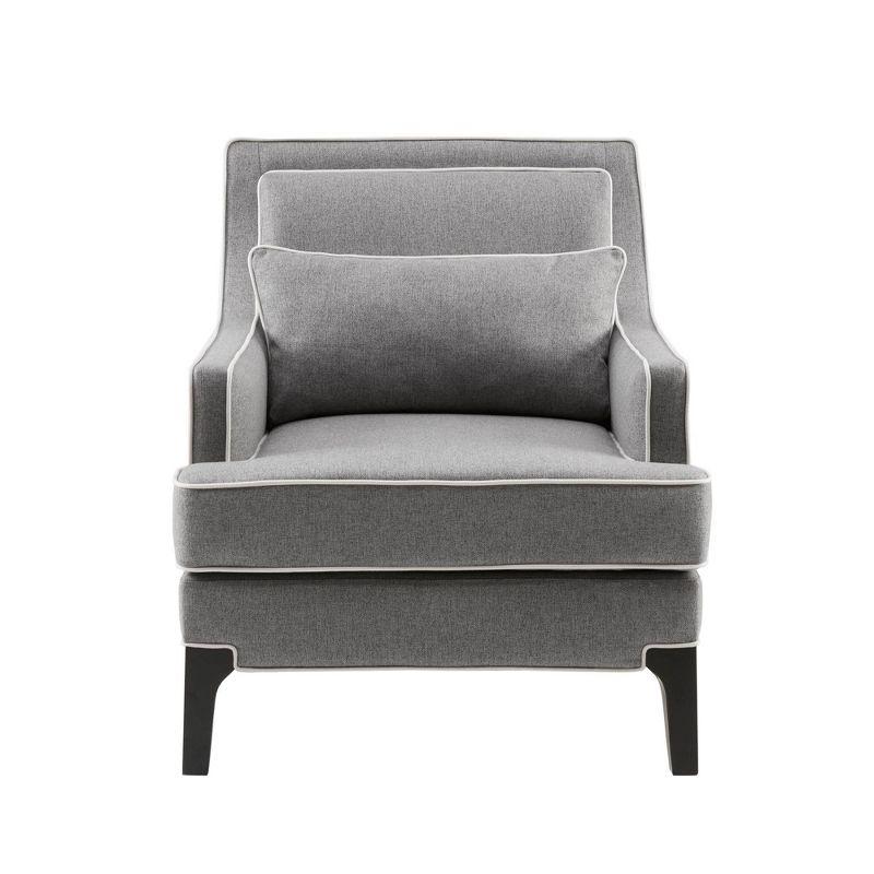 Collin 34" Wide Grey and Black Manufactured Wood Accent Chair