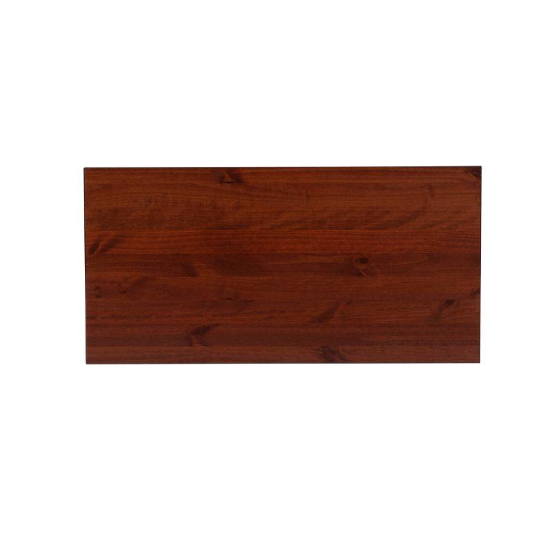 44" Titian Transitional Solid Wood Coffee Cocktail Table Rustic Brown - Linon: Durable, Antique Tobacco Finish, Spacious Shelf