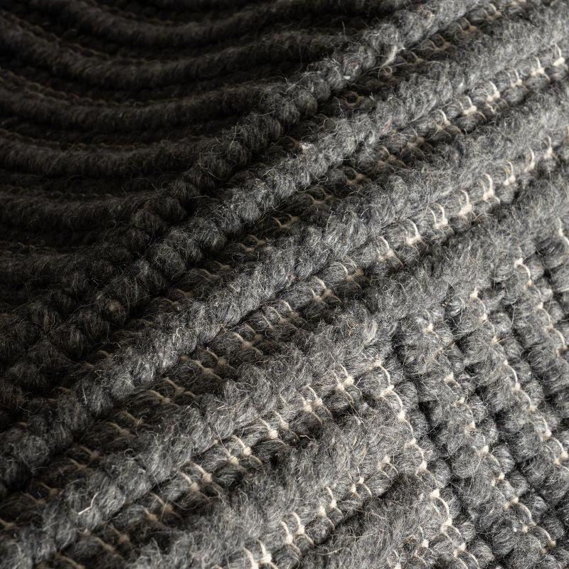 Nuloom Dorene Contemporary High-Low Striped Wool Indoor Area Rug, 9' x 12', Greys