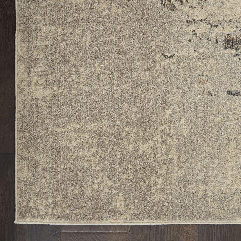 Nourison Celestial CES02 2'2" x 10' Ivory/Grey Area Rug