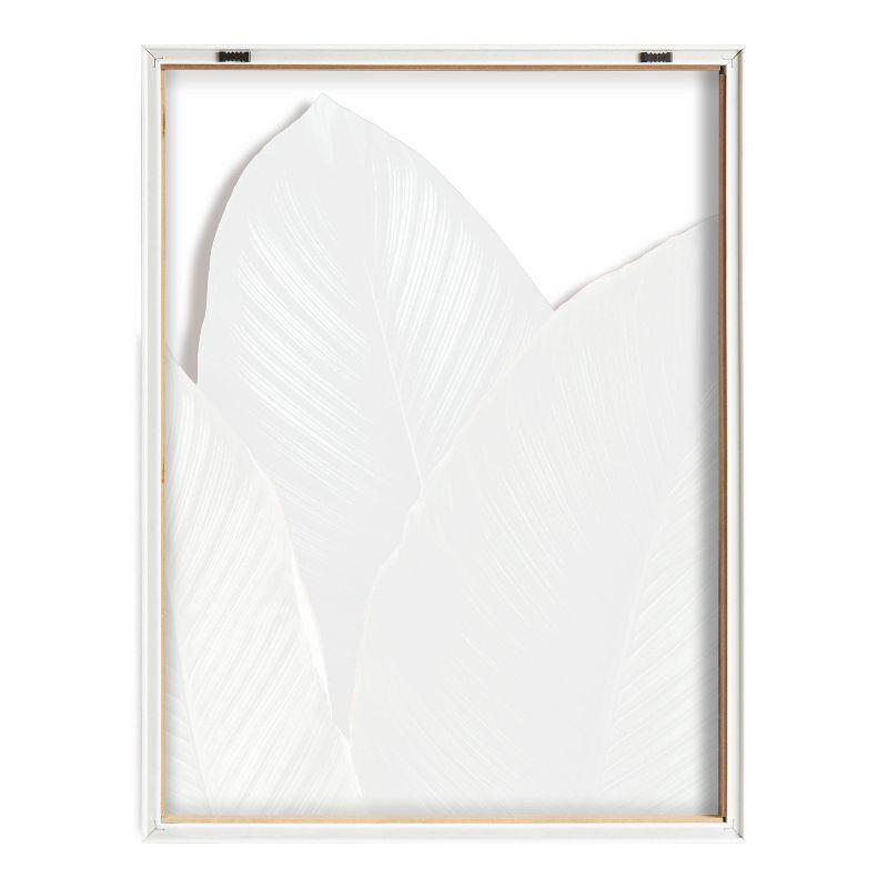 18" x 24" Blake Tropical Palm Leaves Framed Printed Glass Natural - Kate & Laurel All Things Decor