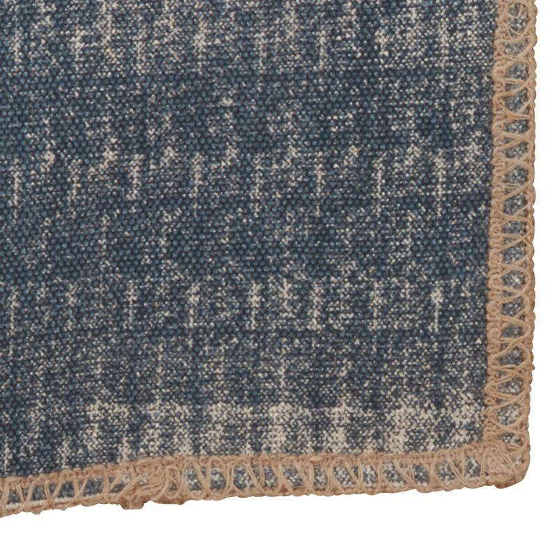 Saro Lifestyle Jute Whipstitch Runner, Denim, 13" x 72"