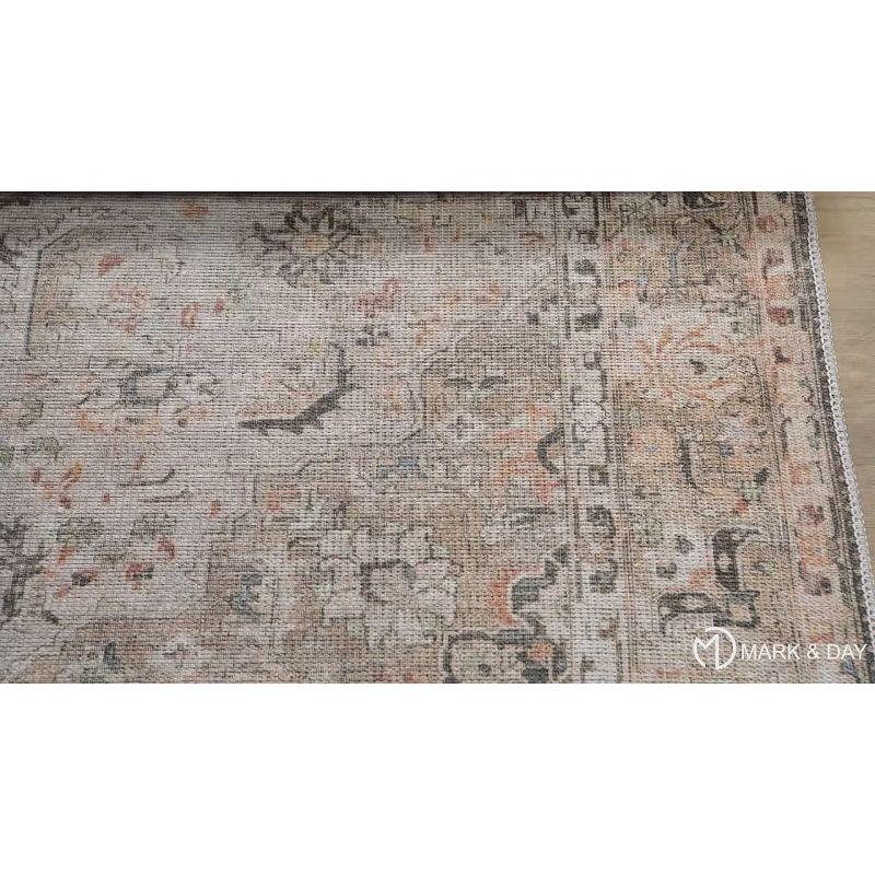 Mark & Day Goose Lake 6'7"x9' Rectangle Washable Woven Indoor Area Rugs Taupe: Stain-Resistant, Traditional, Indoor Use
