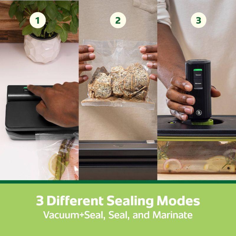 FoodSaver 2-in-1 Vacuum Sealer System + Cordless Handheld Sealer Black MS2010: 5-Year Warranty, Plastic, Spot Clean