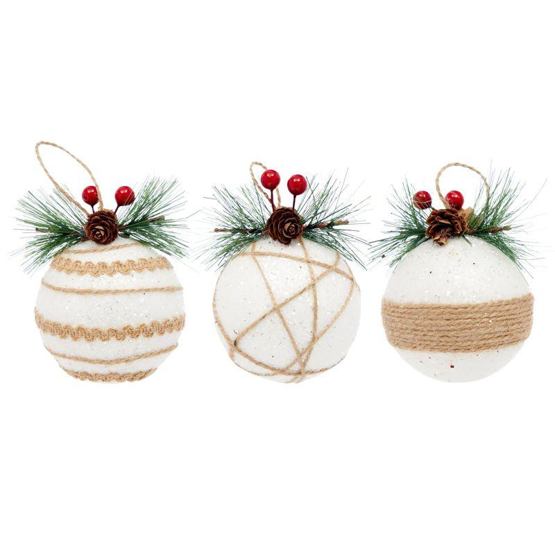 Juvale Rustic Christmas Tree Ornaments, Farmhouse Holiday Decorations, Assorted Designs, 3 x 5.4 In