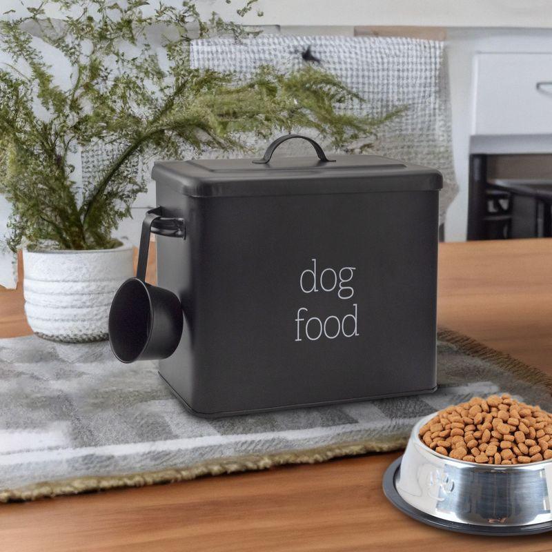 AuldHome Design Farmhouse Dog Food Canister 9QT; Retro Style Storage Bin for Pet Food