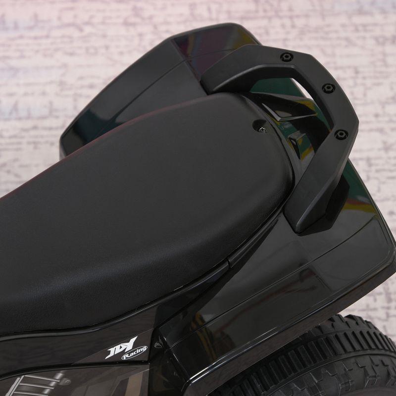 Aosom NO Power Ride on Push Car for Kids 4 Wheels Foot-to-Floor Sliding Walking ATV Toy with Music and Light for 18-36 Months, Black