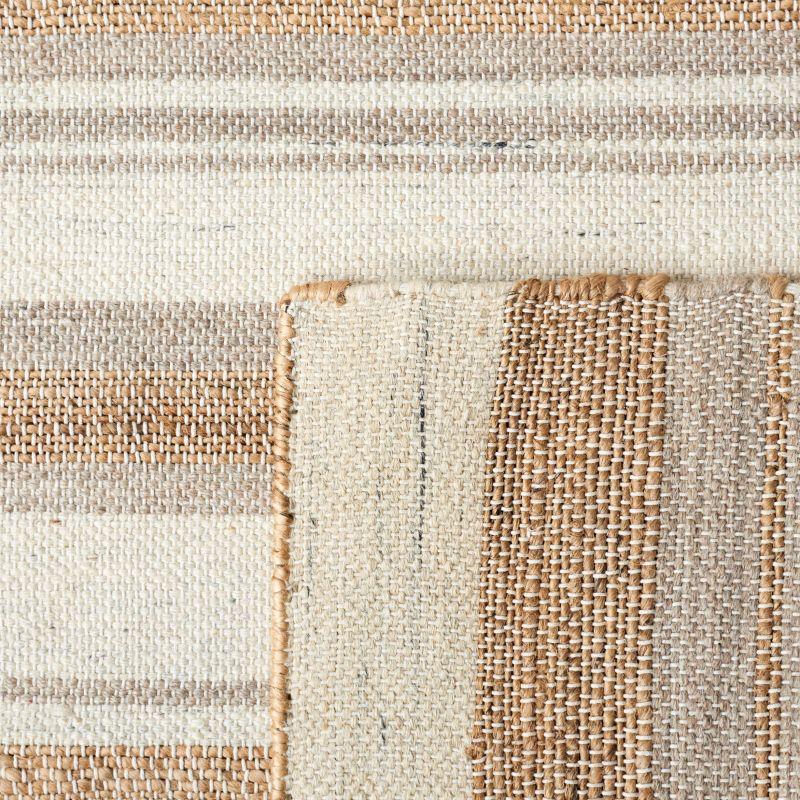 Highland Dunes Grice Hand Woven 50% Jute, 50% Wool Striped Rug