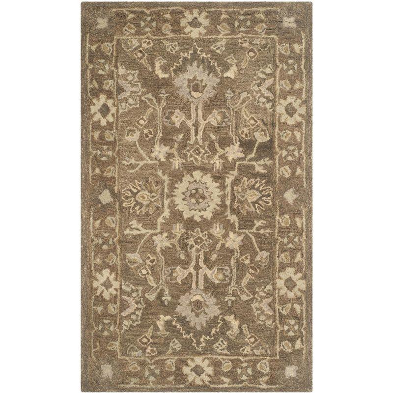 Anatolia AN585 Hand Tufted Indoor Accent Rug - Grey/Dark Grey - 3'x5' - Safavieh