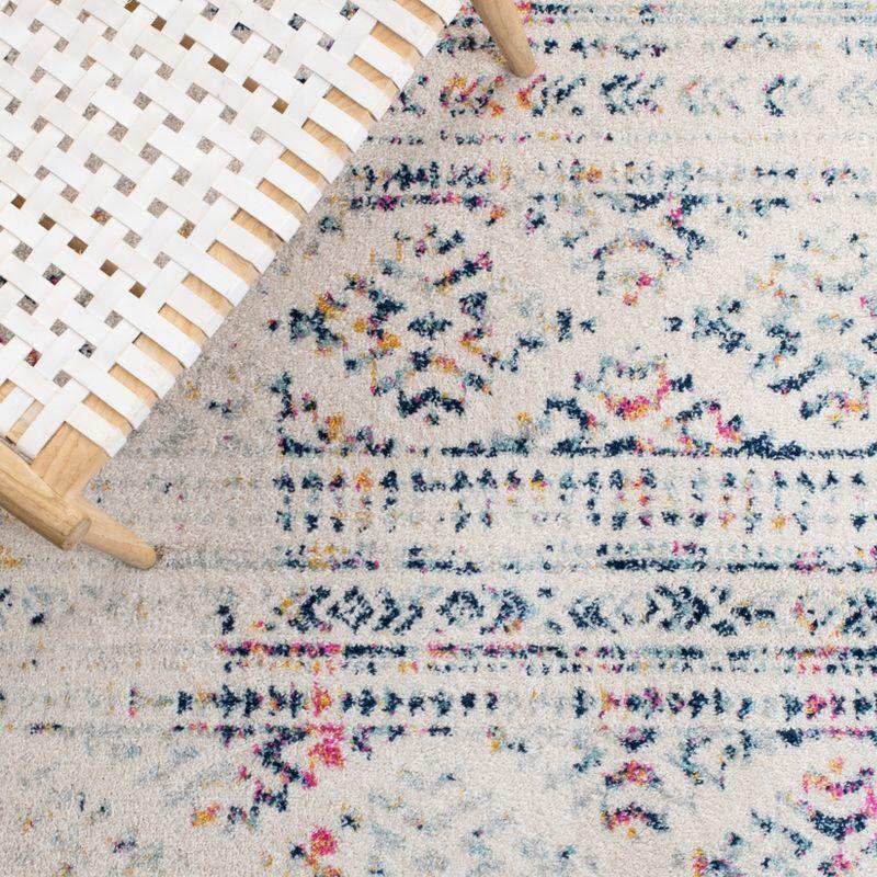 Tulum TUL272 Power Loomed Indoor Area Rug - Ivory/Blue - 5'x5' - Safavieh