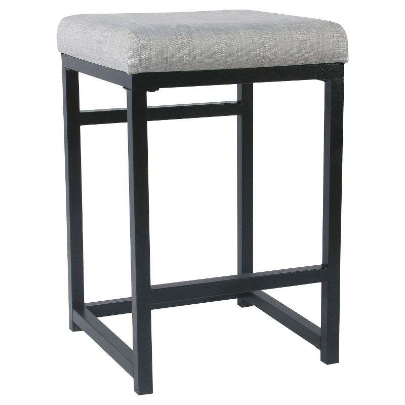 Open Back Metal Counter Height Barstool - HomePop