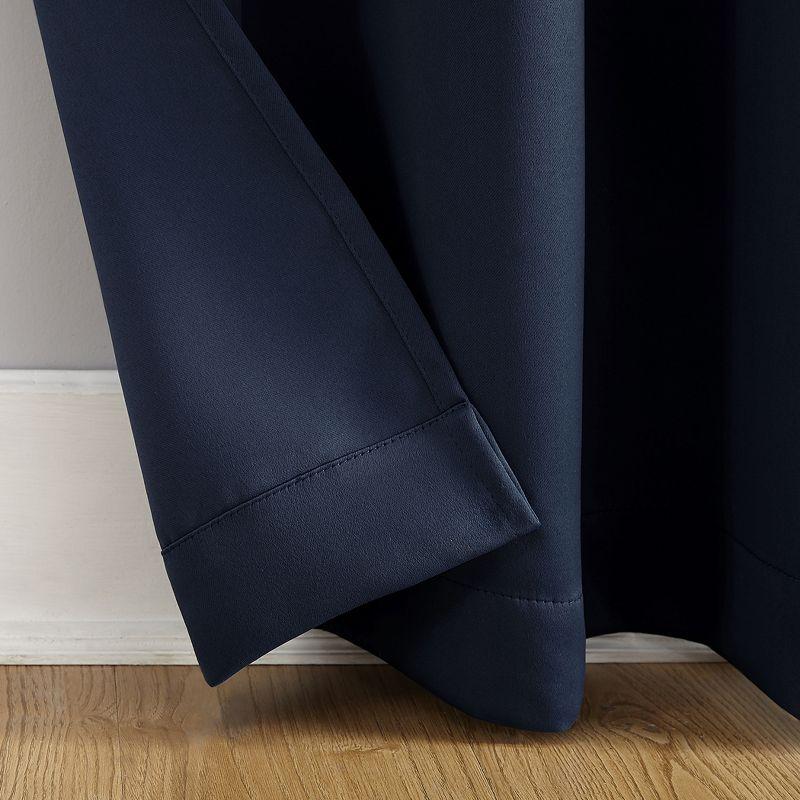 40"x95" Sun Zero Blackout Riley Kids' Bedroom Grommet Curtain Panel Navy Blue