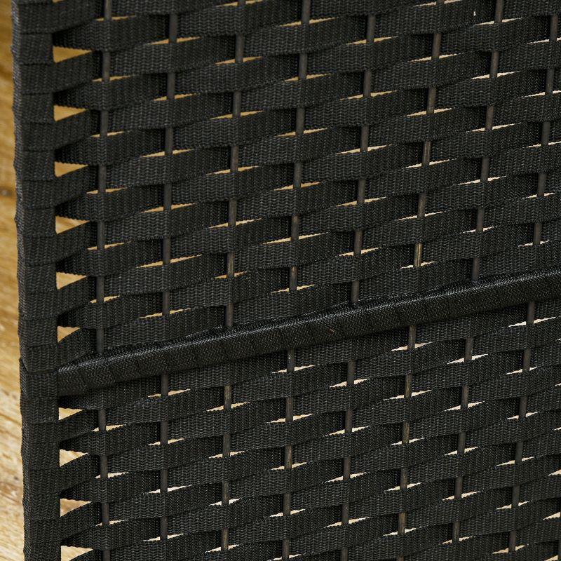 HOMCOM Room Divider, 8 Panel Folding Privacy Screen, 5.6' Tall Freestanding Partition for Home Office, Bedroom, Black