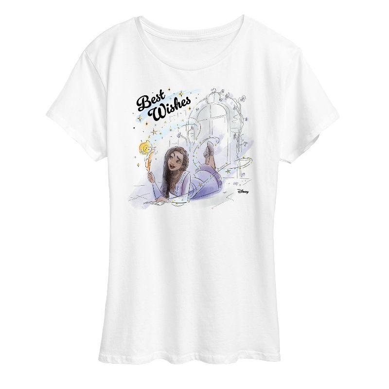 Medium White Cotton Women's Graphic T-Shirt with Asha Sketch