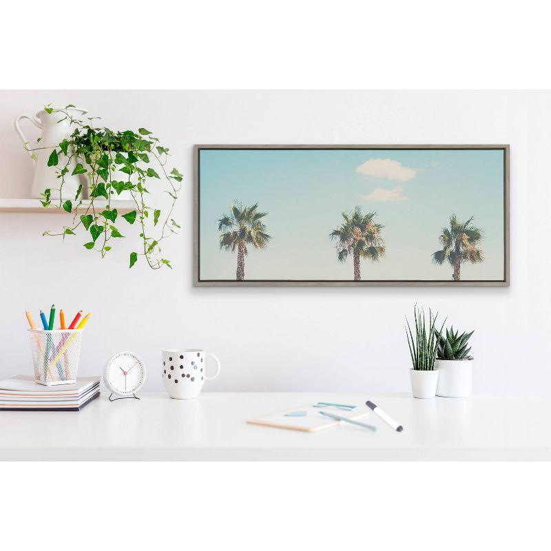 Sylvie Trio of Palm Trees Framed Canvas Wall Art