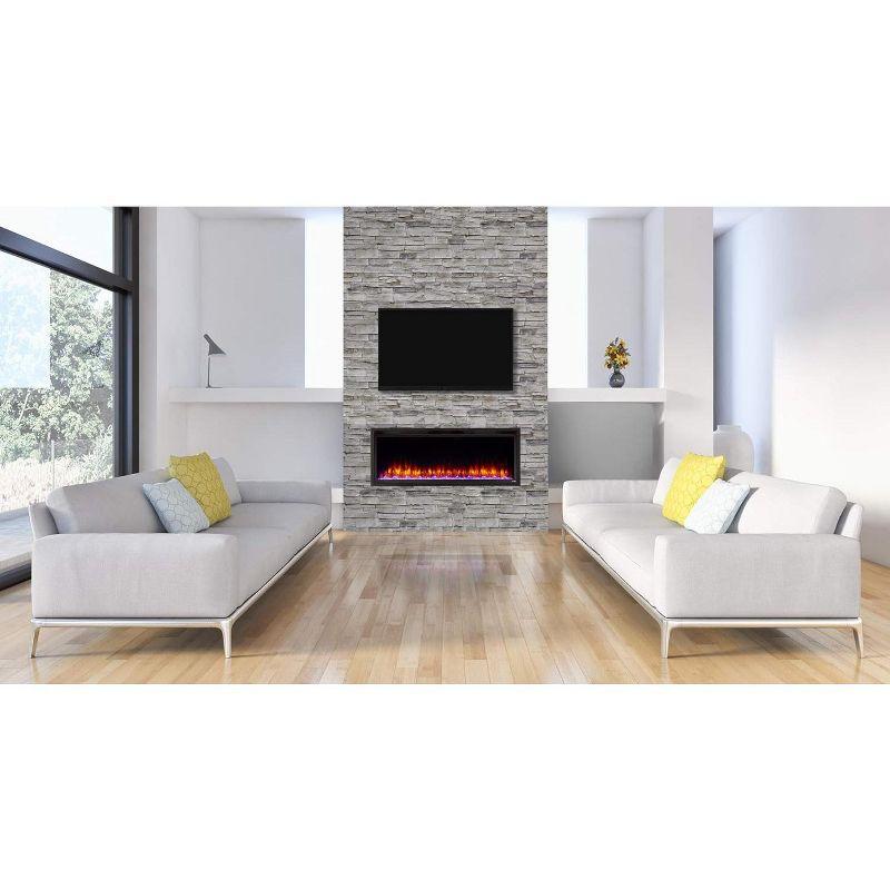 SimpliFire Allusion Platinum Wall Mount Electric Fireplace