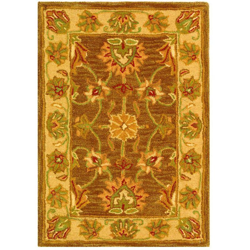 Heritage HG343 Handmade Accent Rug - 2'x3' - Brown/Ivory - Safavieh