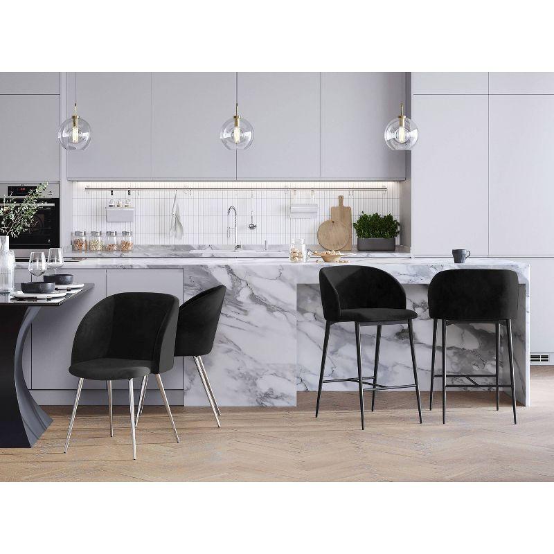 Set of 2 Fran Contemporary Counter Height Barstools - LumiSource