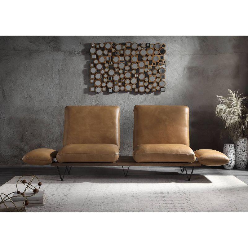 ColourTree Narech 88'' Leather Sofa