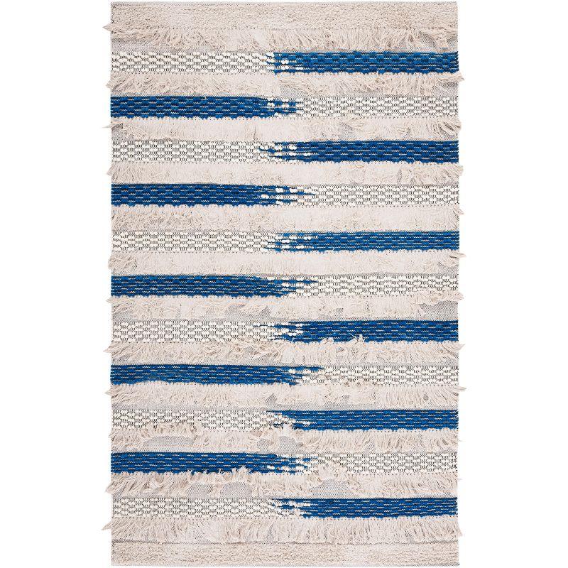 Natura NAT655 Hand Woven Indoor Area Rug - Beige/Navy - 9'x12' - Safavieh