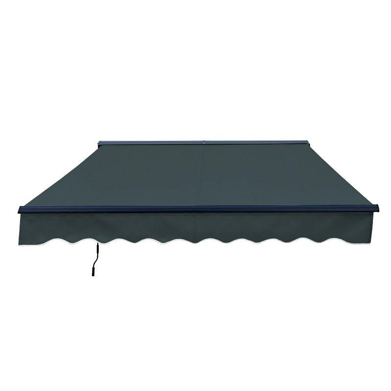 Semi-Cassette Motorized Patio Awning with LED Lights - Moroccan Collection