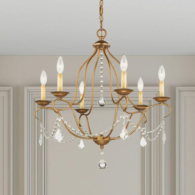 Livex Lighting Chesterfield 6 - Light Chandelier in  Antique Gold Leaf