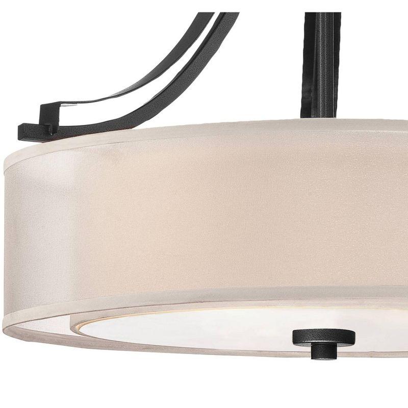 Minka Lavery Minka Parsons Studio 20 1/2" Wide Sand Coal Black Drum Pendant Light