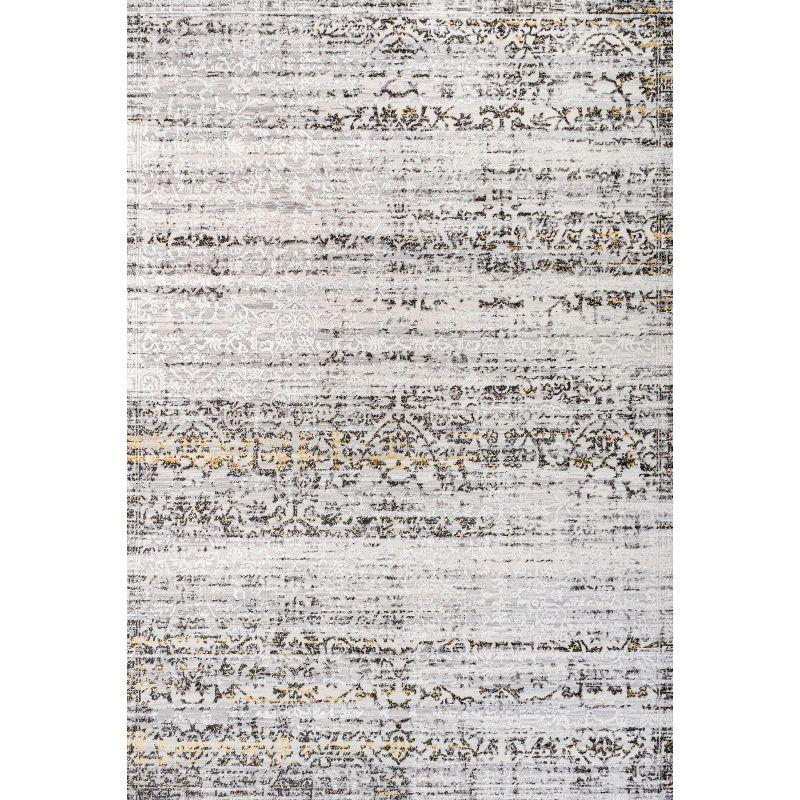 JONATHAN Y Tidal Modern Strie' Ivory/Black 3 ft. x 5 ft. Area Rug