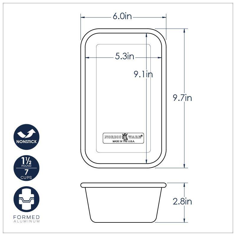 Nordic Ware Naturals Nonstick Aluminum 1.5 Pound Loaf Pan