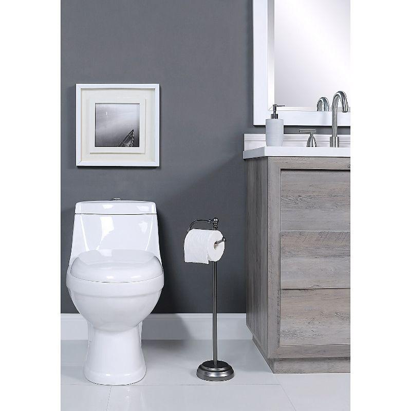 Bathroom Free Standing Toilet Paper Roll Holder Stand