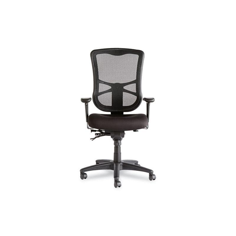 High-Back Black Mesh Office Chair with Adjustable Arms and Tilt Mechanism