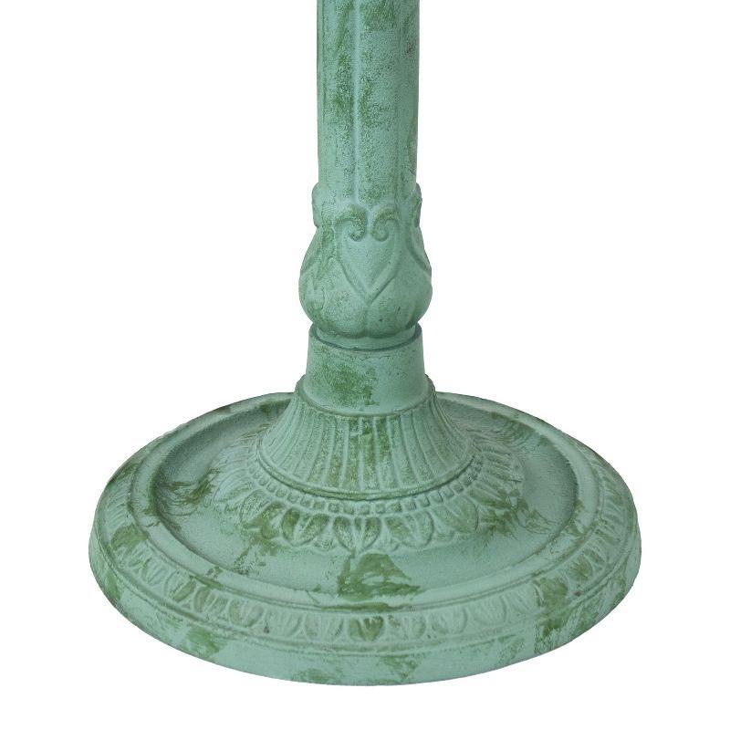 SunnyDaze Decor Garden Visitor Freestanding Cast Aluminum Outdoor Bird Bath & Reviews | Wayfair
