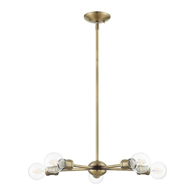 Livex Lighting Lansdale 5 - Light Chandelier in  Antique Brass/Bronze