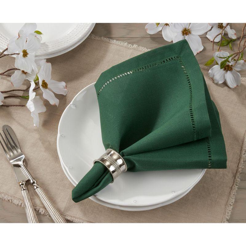 Saro Lifestyle Dinner Napkin With Hemstitch Border Design (Set of 12), 22"