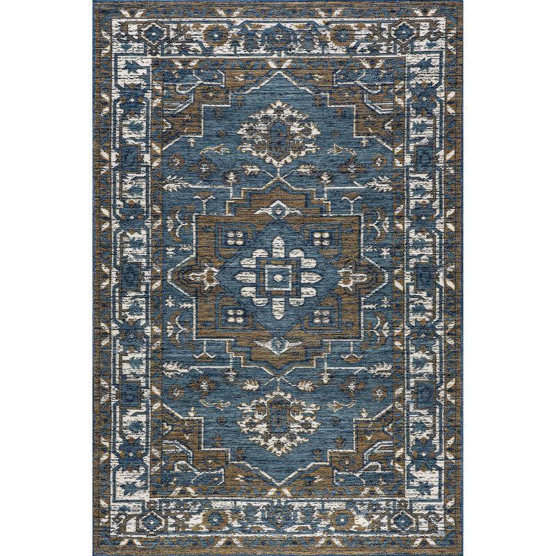 Nuloom Jamie Indoor/Outdoor Reversible Area Rug, 5' x 8', Cream & Blue