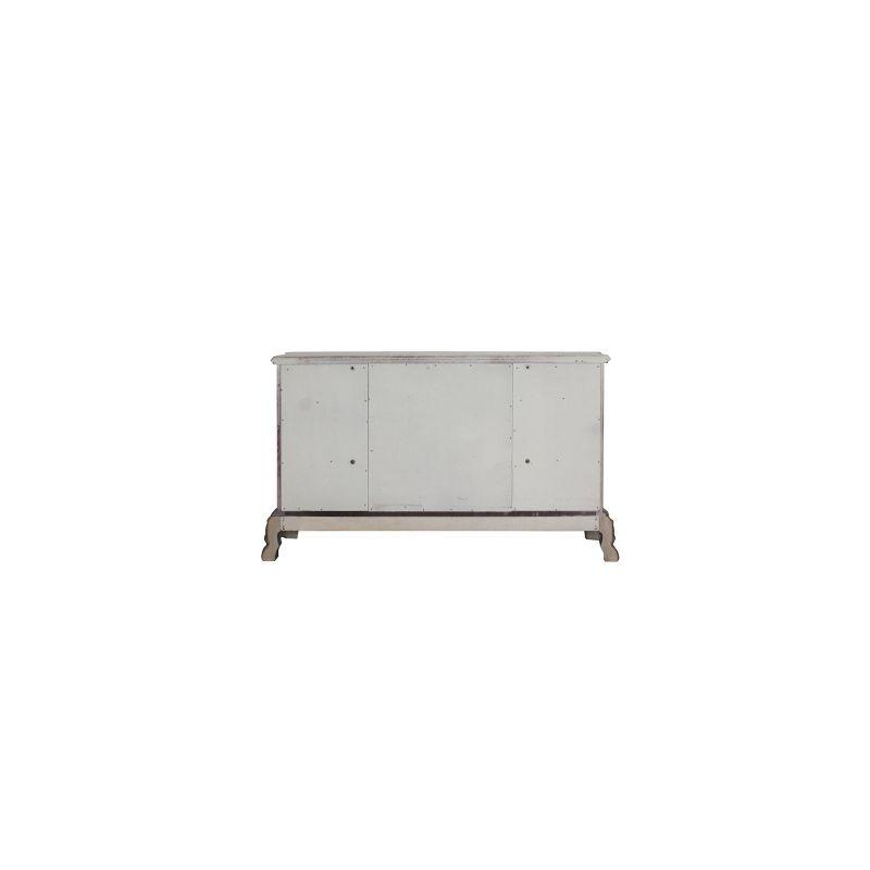 Acme Furniture Dresden Dresser Vintage Bone White Finish: 7-Drawer Bedroom Storage, MDF & Poplar Frame