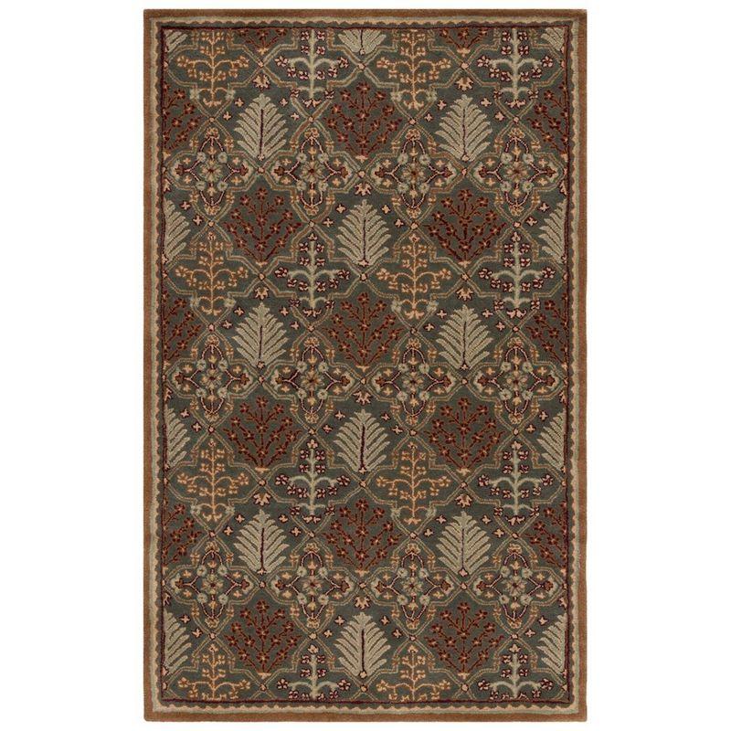 Antiquity AT613 Hand Tufted Area Rug - Light Blue/Gold - 6'x9' - Safavieh.