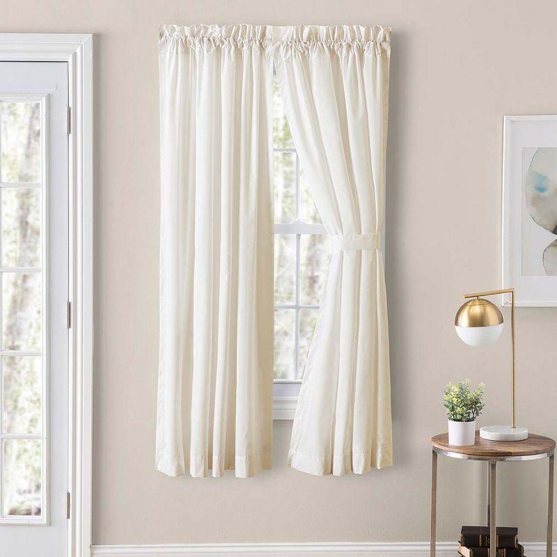 Ivory Light-Filtering Cotton Polyester Rod Pocket Curtains