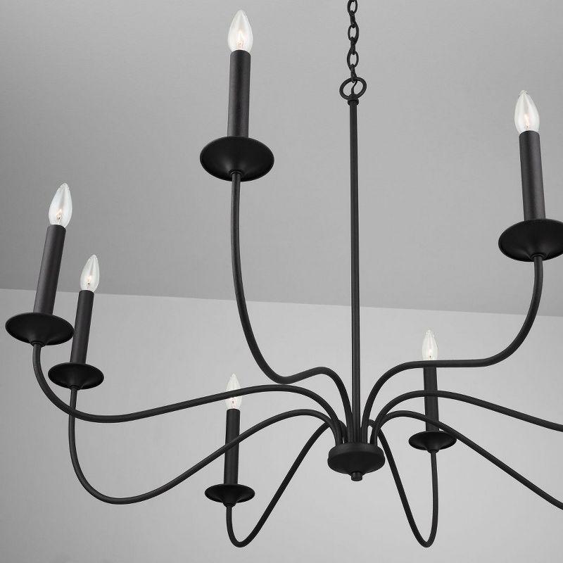 Capital Lighting Vincent 8 - Light Chandelier in  Black Iron