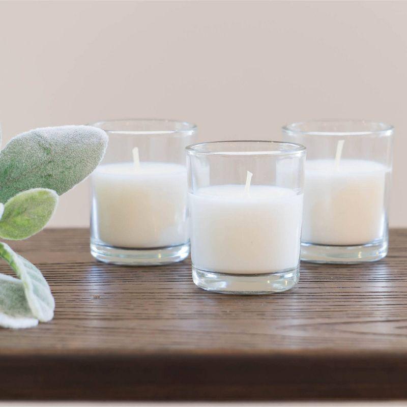 The Party Aisle™ Stonebriar Unscented Votive Candle with Glass Holder (Set of 48)