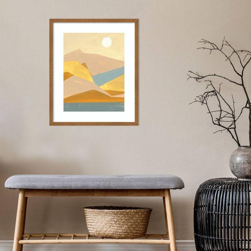 Amanti Art 20" x 24" Retro Abstract I Southwest Mountains by Danhui Nai Framed Wall Art Print: Modern Lithograph, Hardwood Frame