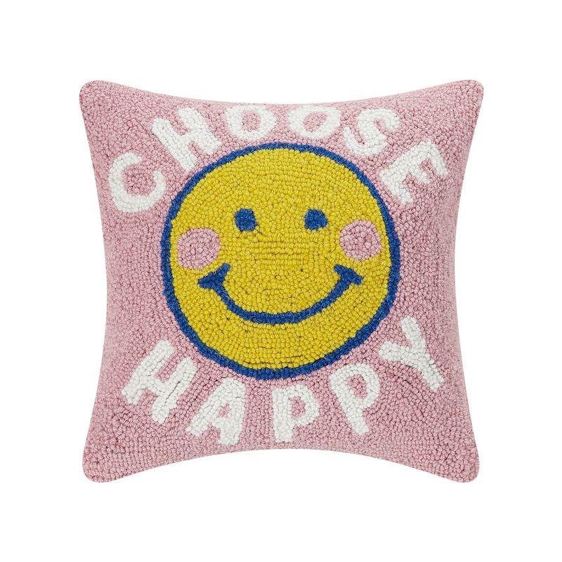 Makers Collective Choose Happy Throw Pillow