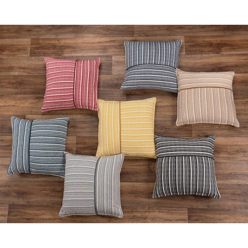 20"x20" Oversize Striped Poly Filled Square Throw Pillow - Rizzy Home