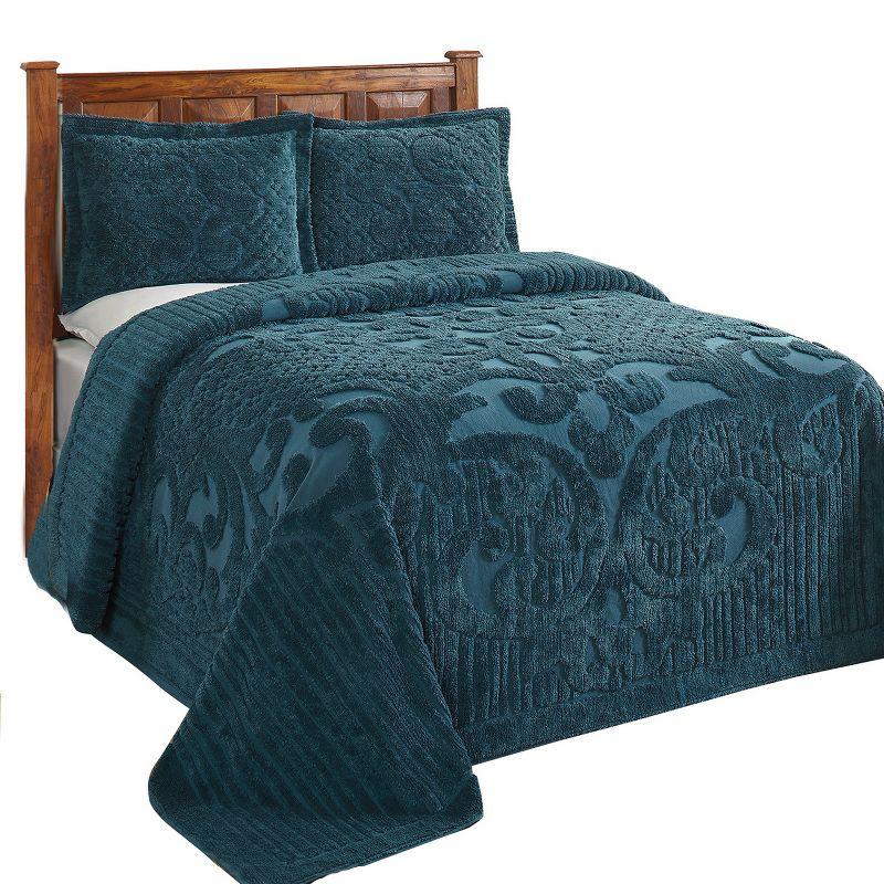 Better Trends Ashton 100% Cotton Chenille Bedspread with Medallion Pattern,  Soft & Breathable Coverlet, Luxurious Bedding for All Seasons, Machine Washable
