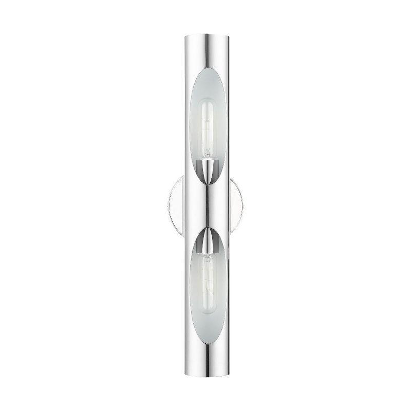 Novato Polished Chrome Dimmable 2-Light ADA Wall Sconce