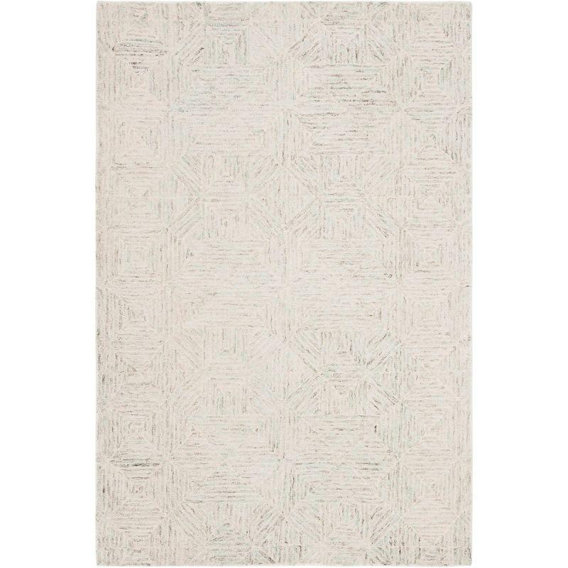 Abstract ABT763 Hand Tufted Indoor Accent Rug - Ivory/Light Blue - 3'x5' - Safavieh