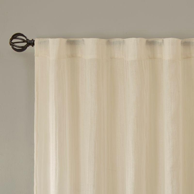 Madison Park Harper Solid Crushed Curtain Panel Pair (Set of 2)